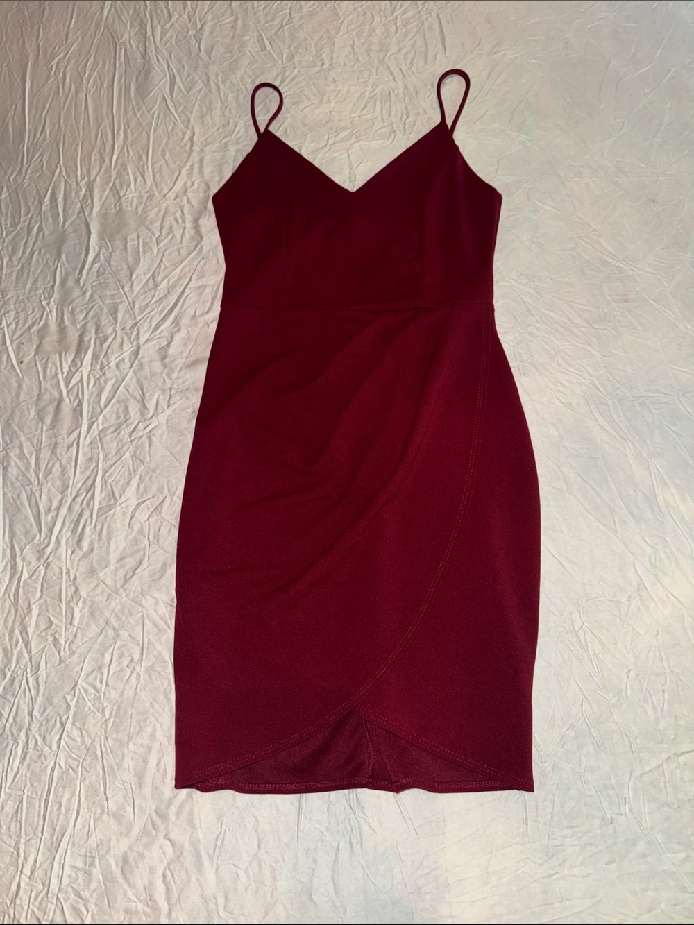 Lulus Forever Your Girl Wine Red Bodycon Dress Medium